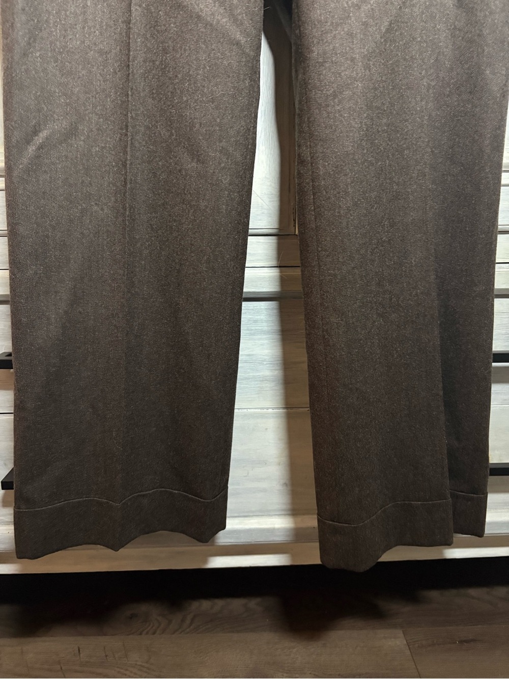 Brooks Brothers Chocolate 100% Wool Cuffed Hem Dress Pants Classic Quiet Luxury - Picture 4 of 8